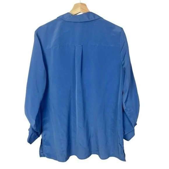 Laura Scott Blue Collar Long Sleeve Button Down L - Picture 2 of 3